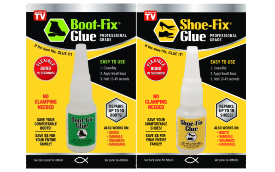 Boot-Fix and Shoe-Fix Glue 2-pack for boots and shoes