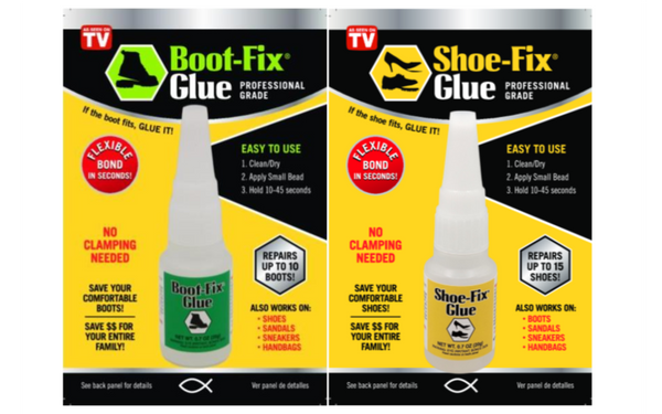 Boot-Fix and Shoe-Fix Glue 2-pack for boots and shoes