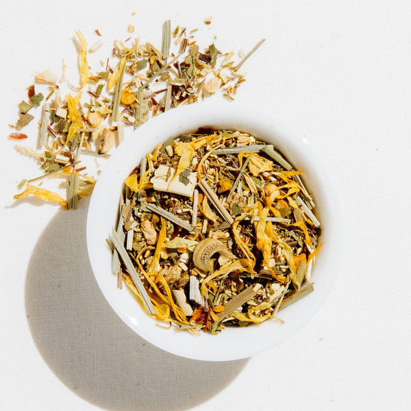 Breathe Tea loose leaf herbal tisane by Art of Tea with spicy citrus blend