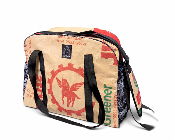 Upcycled Bowler Bag – Eco-Friendly Duffel by TORRAIN