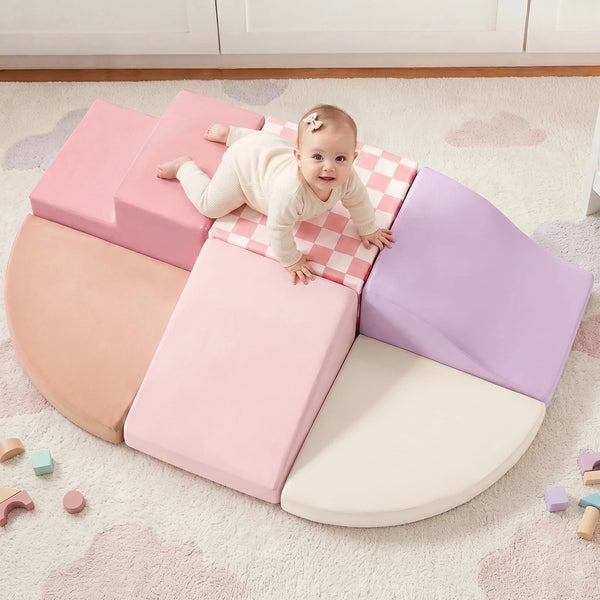 Tiny Land PlayNest Climbing Blocks in Violet - 6-Piece Foam Play Set