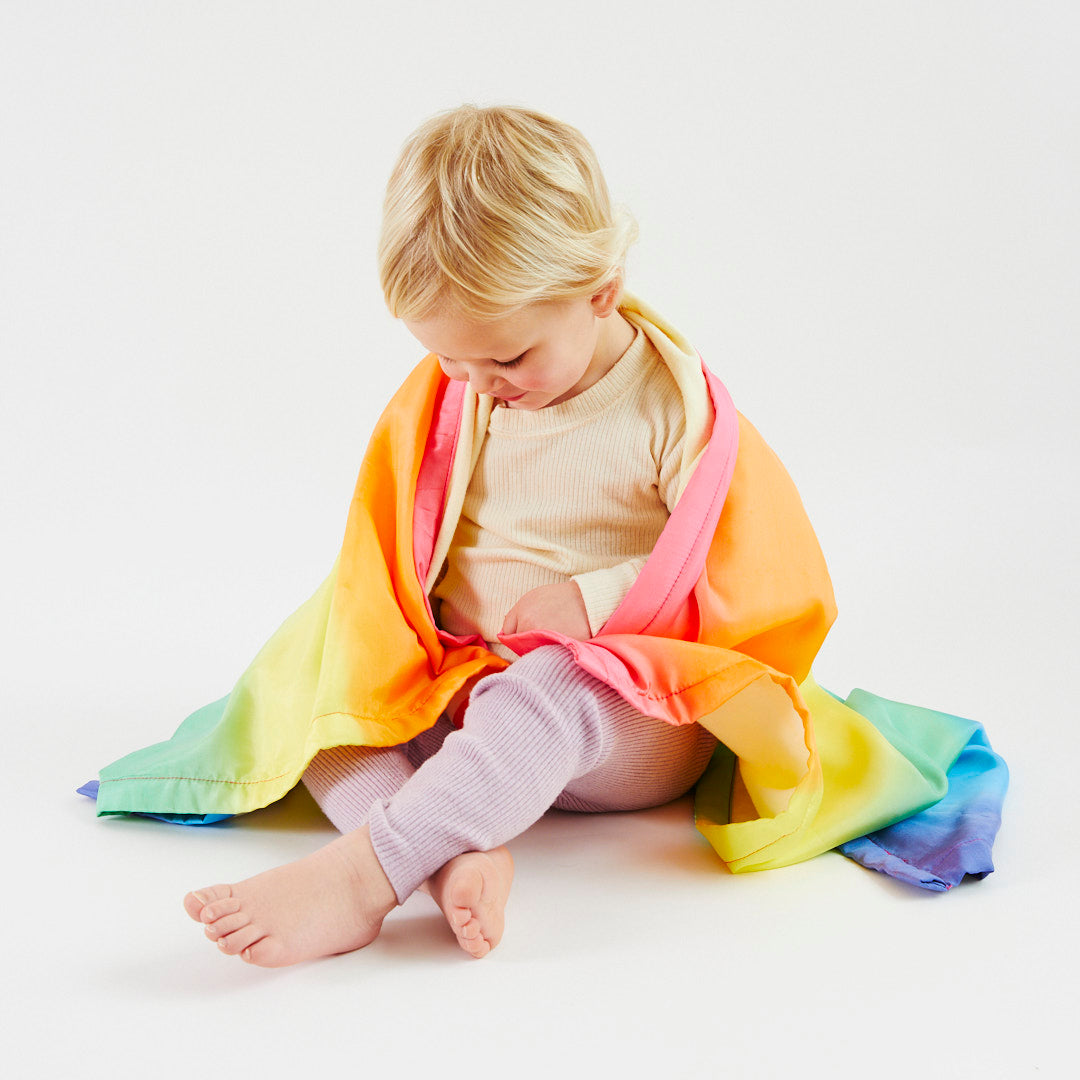 Sarah's Silks Rainbow Baby Blanket – Pure Silk, Eco-Friendly