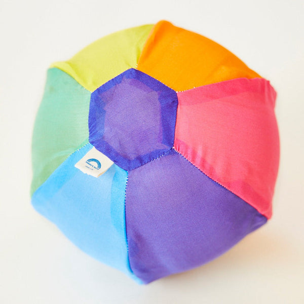 Sarah's Silks Rainbow Balloon Ball with silk star cover and latex balloon