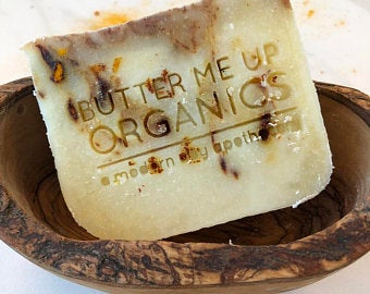 Balthazar organic vegan all-over bar soap with frankincense, myrrh, and turmeric for sensitive skin
