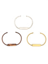 Fair Anita Bar Brushed Metal Cuffs displayed together, recycled metal adjustable bracelets in multiple finishes