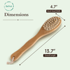 Natural Boar Bristle Bath & Body Massage Brush – Wooden Long Handle