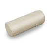 Beige cylindrical pillow on a white background