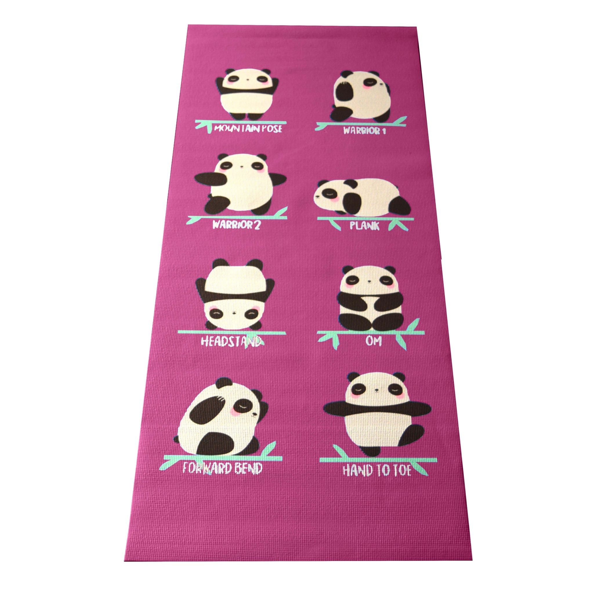 Durable Kid's Sticky Yoga Mat with Fun Designs - Eco-Friendly – Hot Pink