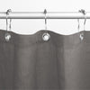 Bean Products natural linen shower curtain in gray for bath, tub and stall sizes