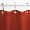 Bean Products natural linen shower curtain in rust for bath, tub and stall sizes