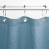 Bean Products natural linen shower curtain in sky blue for bath, tub and stall sizes