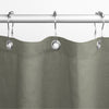 Bean Products natural linen shower curtain in slate for bath, tub and stall sizes