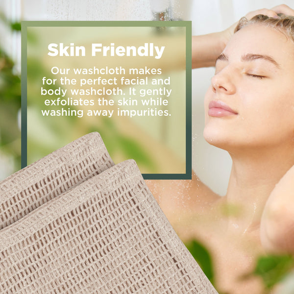 Hemp and organic cotton washcloth by Bean Products — eco-friendly and quick-dry