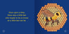 Illustrated interior pages of The Bee Who Could Not Choose Her Flower showing story scenes and reflective activity prompts for kids