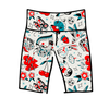 Thunderpants USA Inked Up High Rise Bike Shorts with original tattoo illustration print by Connie Gabbert