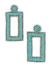 Fair Anita bold blue beaded statement earrings – ethically handmade in India