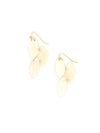 Fair Anita Bone Leaf Earrings made from upcycled bone and brass-plated recycled metal, handcrafted by women in India
