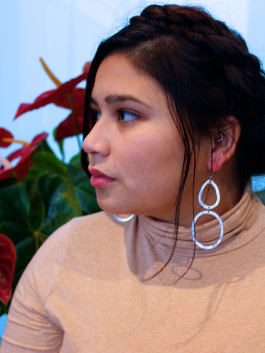 Fair Anita Bouldering Earrings in silver-plated finish, side product view
