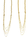 Fair Anita braided chain necklace in recycled brass-plated metal, close-up detail shot