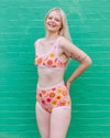 Model wearing the Thunderpants USA Luna y Sol Bralette in size LG