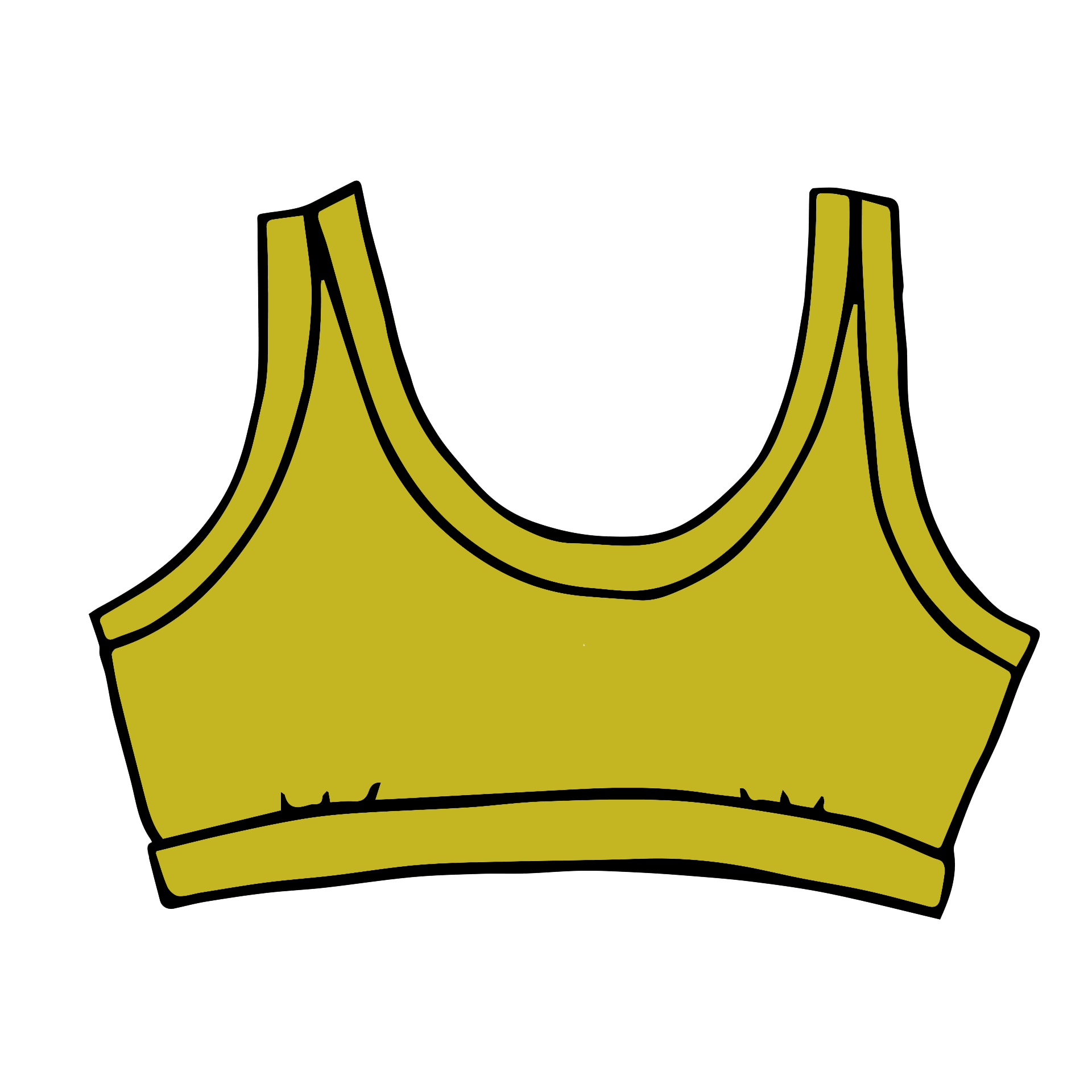 Thunderpants Star Fruit Bralette in vibrant yellow-chartreuse, front product view
