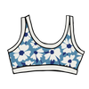 Thunderpants USA Moody Blooms Bralette with wintery floral print on white background