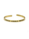 Breathe Quote Cuff – Adjustable Recycled Metal Bracelet