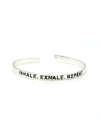 Silver Fair Anita Breathe Cuff bracelet, adjustable mindfulness quote jewellery under $20