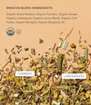 Close-up of Art of Tea Breathe loose leaf tisane showing chili flakes and citrus botanicals