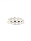 Fair Anita Silver Bubble Ring – upcycled metal dot band ring on hand