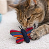 Butterfly cat toy being played with by a cat