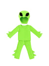 Kids Cosmic Green Alien Costume showing full front view details
