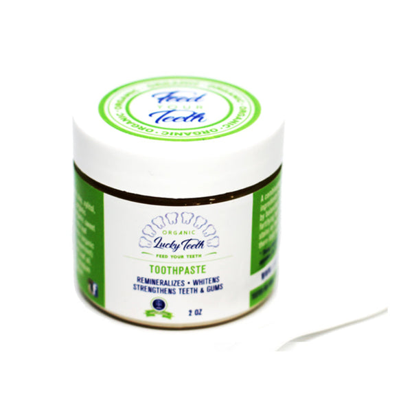 Lucky Teeth natural remineralizing toothpaste 2oz jar with organic ingredients
