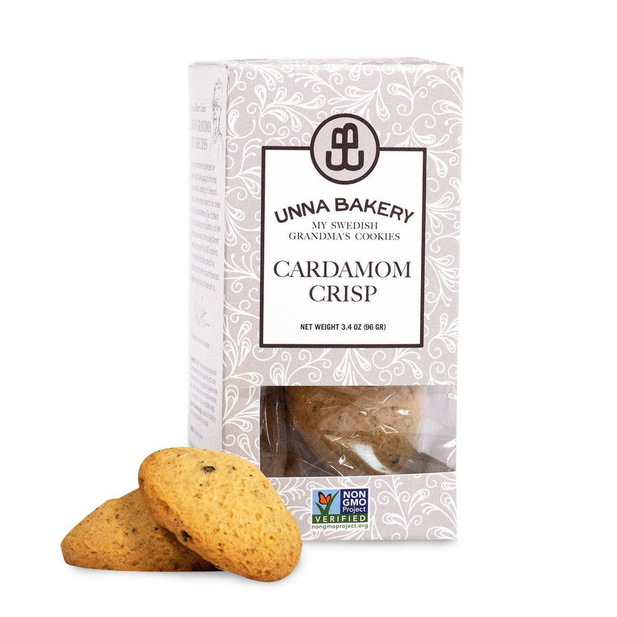 Unna Bakery Cardamom Crisp Cookies - Award-winning flavor, perfect crunch, hint of mint. Coffee & tea treat, naturally delicious, sustainable indulgence. Shop now & savor the moment!