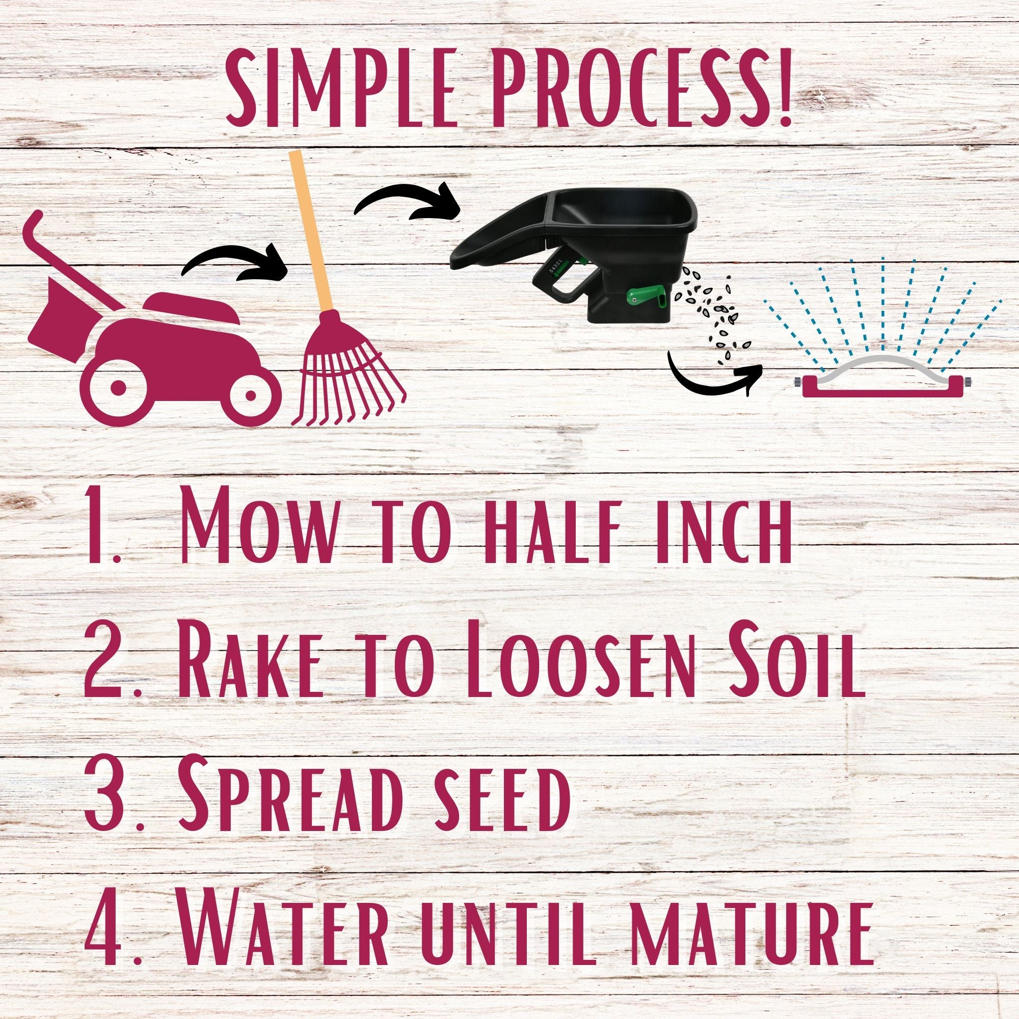 Crimson Clover + Mow Less Grass Seed – Eco-Friendly Lawn Mix for Pollinators & Low Maintenance