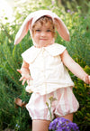 Pink Bunny Bonnet and Tail Set displayed together