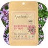 Grow a beautiful Creeping Thyme flowering lawn with our non-GMO seed pouch. Low-growing, pollinator-friendly, low-maintenance, and drought-tolerant. Reduce your carbon footprint. Perfect eco-friendly gift!