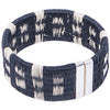 Tulia Island Palm Woven Cuff in black with copper craft wire detail and sterling silver closure