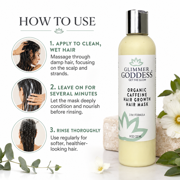 Organic Caffeine Hair Growth Mask – Deep Conditioning Treatment for Thicker Hair