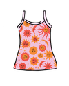 Luna y Sol Cami – celestial sun and moon print camisole by Thunderpants USA, flat lay product view