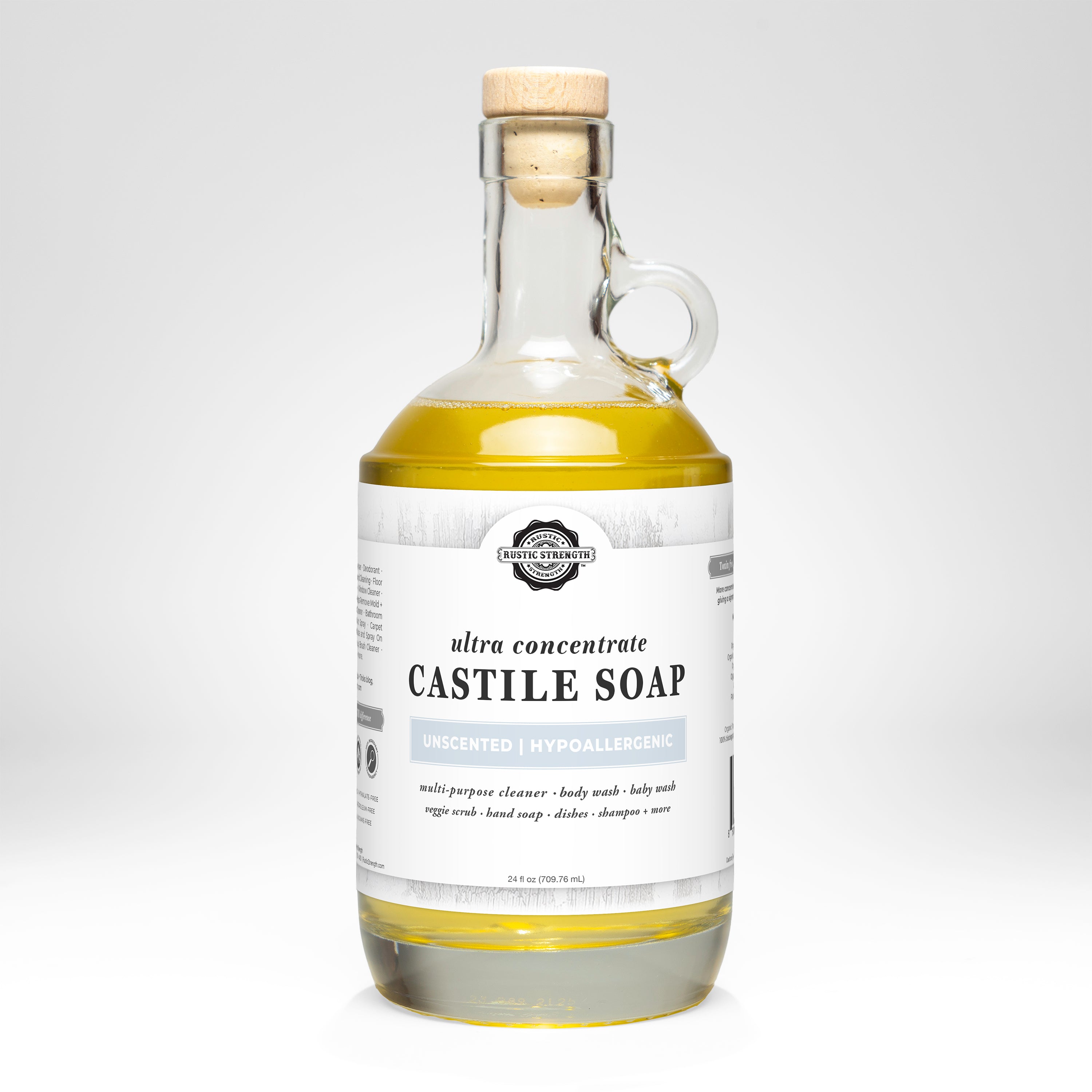 Ultra Concentrate Organic Castile Soap - Unscented & Multi-Purpose