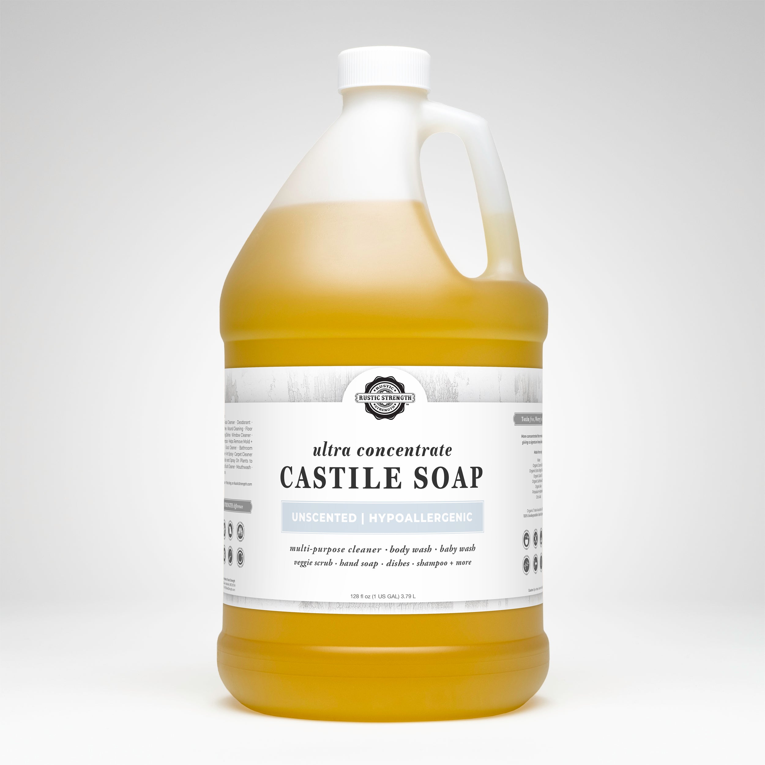 Ultra Concentrate Organic Castile Soap - Unscented & Multi-Purpose