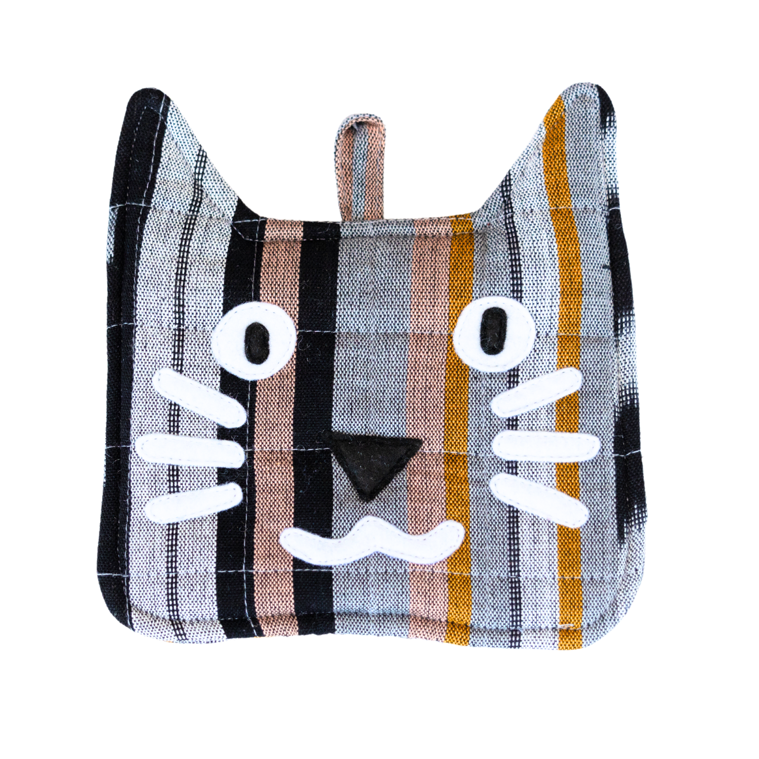 Protect your hands in style with our adorable Cat Pot Holder. This handmade, eco-friendly pot holder features a charming cat design and is perfect for adding a touch of farmhouse charm to your kitchen.