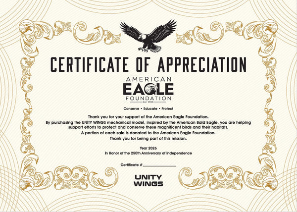 Unity Wings Silver Armor Eagle Model Kit, Stainless Steel