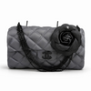 Grey Classic and Black Flower Couture luxury scented candle by Onali Pure with couture-inspired black floral design