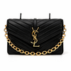 Onali Pure Gold Black Revel luxury black leather handbag with gold hardware detailing