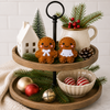 Mini Gingerbread Person Felt Ornament – Handmade Cotton Christmas Tree Decoration