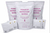 Makeup remover wipes with pink ribbons on packaging