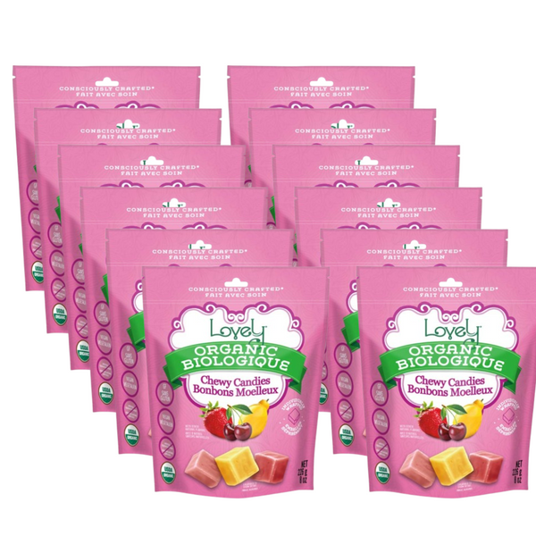 Organic Chewy Candies - Strawberry, Cherry & Lemon Fruit Chews