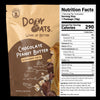 Doby Oats Chocolate Peanut Butter Overnight Oats package with nutrition label